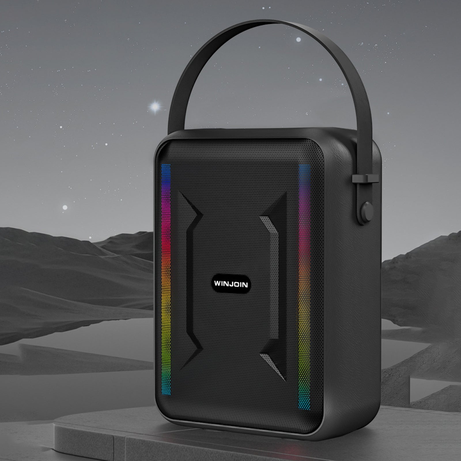 WINJOIN WJ-B88 Portable Rechargeable Bluetooth Speaker FM Radio RGB Light Wireless Music Subwoofer WINJOIN WJ-B88 Portable Rechargeable Bluetooth Speaker FM Radio RGB Light Wireless Music Subwoofer